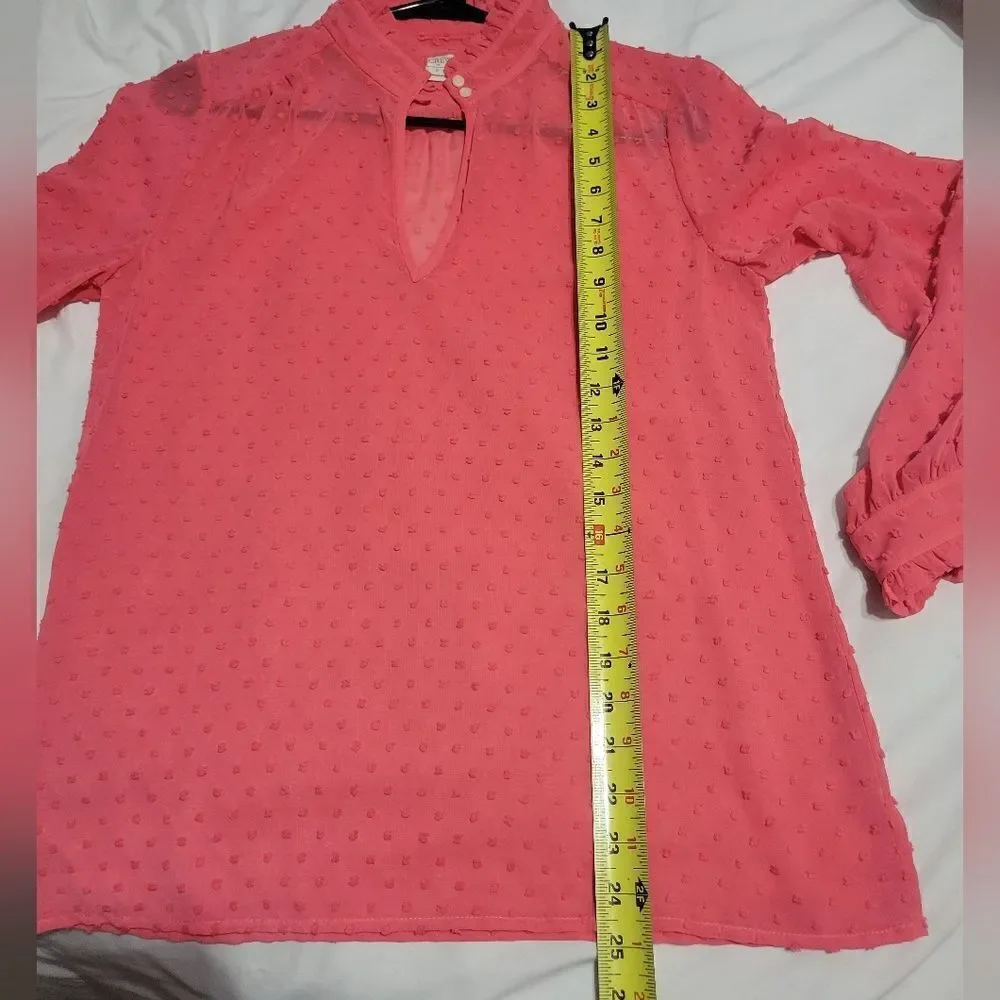 J. Crew Dots Rose/Pink Long Sleeves Sz 2